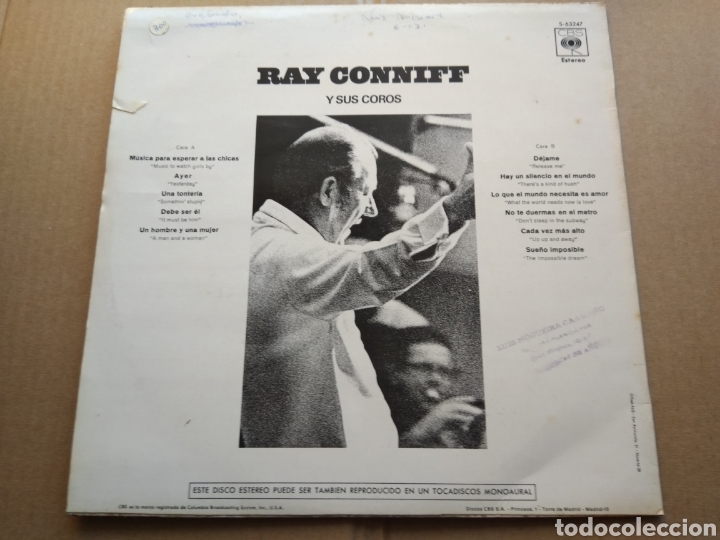 Discos de vinilo: LP RAY CONNIFF Y SUS COROS - Foto 2