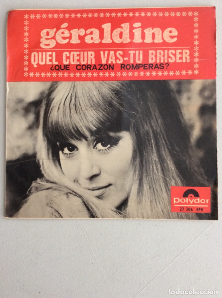 Discos de vinilo: G&eacute;raldine. Quer coeur vas-tu briser. - Foto 1