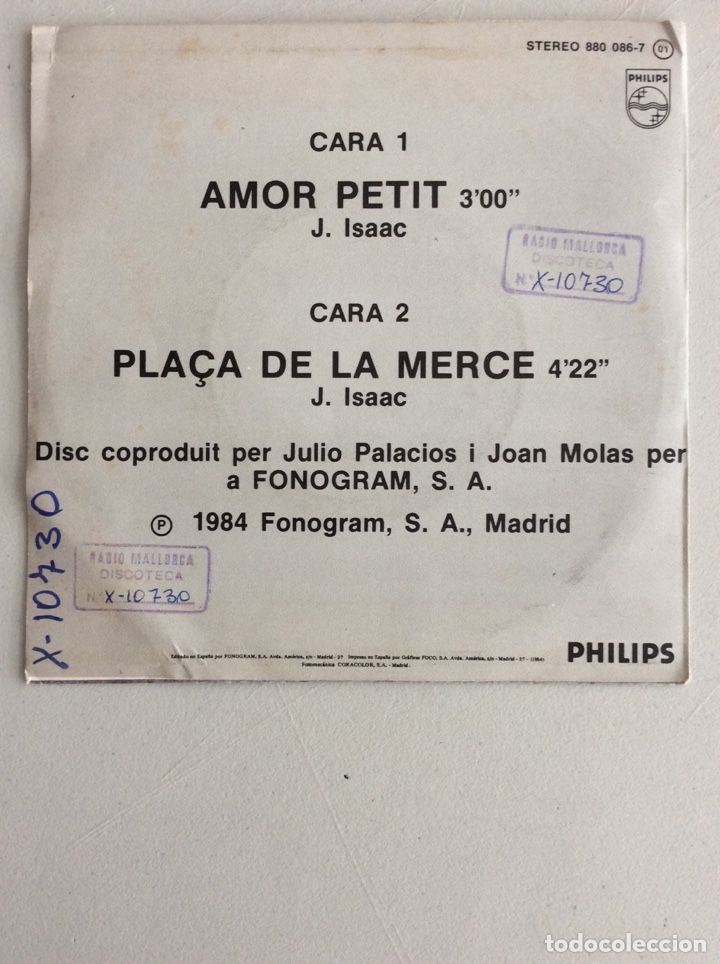 Discos de vinilo: Joan Isaac. Amor pet&iacute;t. - Foto 2
