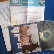 Discos de vinilo: BEATLES JOHN LENNON SINGLE PROMO COPIA HOJA INFORMATIVA EMI ODEON ESPAÑA. Lote 323023623