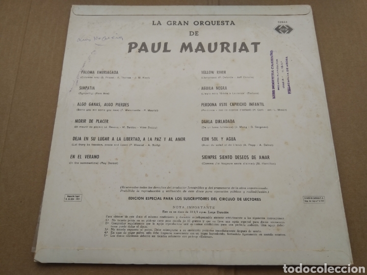 Discos de vinilo: LP LA GRAN ORQUESTA DE PAUL MAURIAT - Foto 2