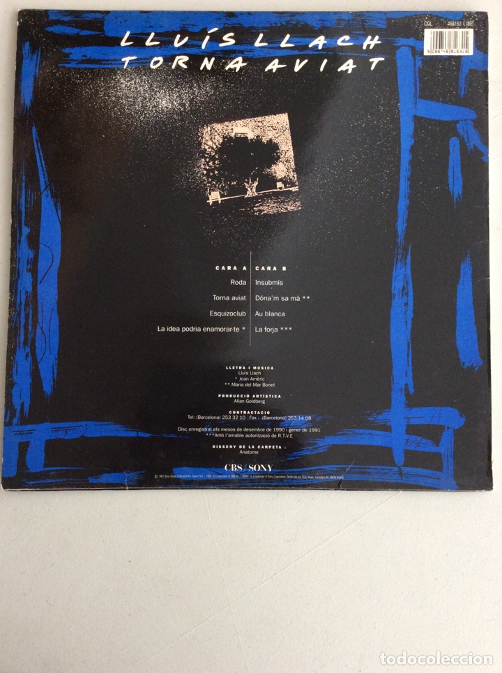 Discos de vinilo: Llu&iacute;s Llach. Torna aviat. - Foto 2