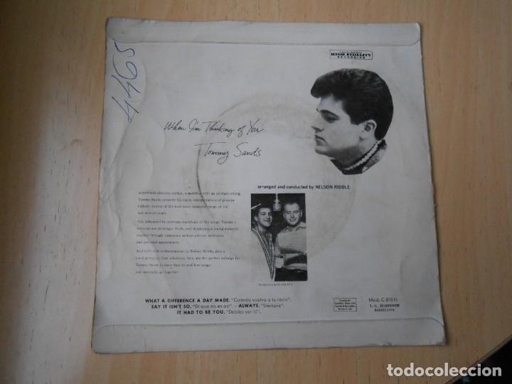 Discos de vinilo: TOMMY SANDS, EP, WHAT A DIFFERENCE A DAY MADE + 3, A&Ntilde;O 1961 - Foto 2
