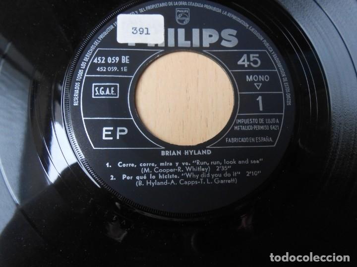 Discos de vinilo: BRIAN HYLAND, EP, CORRE, CORRE, MIRA Y VE + 3, A&Ntilde;O 1966, PHILIPS 452.059 BE - Foto 3