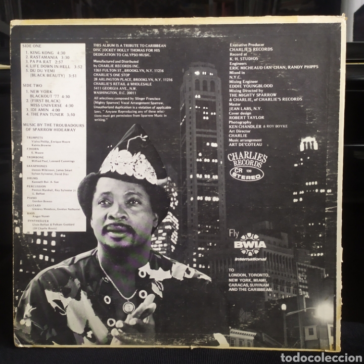 Discos de vinilo: Sparrow - N.Y.C. Blackout 1978 USA - Foto 2