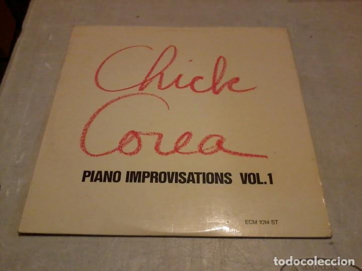 Discos de vinilo: Chic Corea LP Piano Improvitations Vol.1 Esp.1979 insert - Foto 1