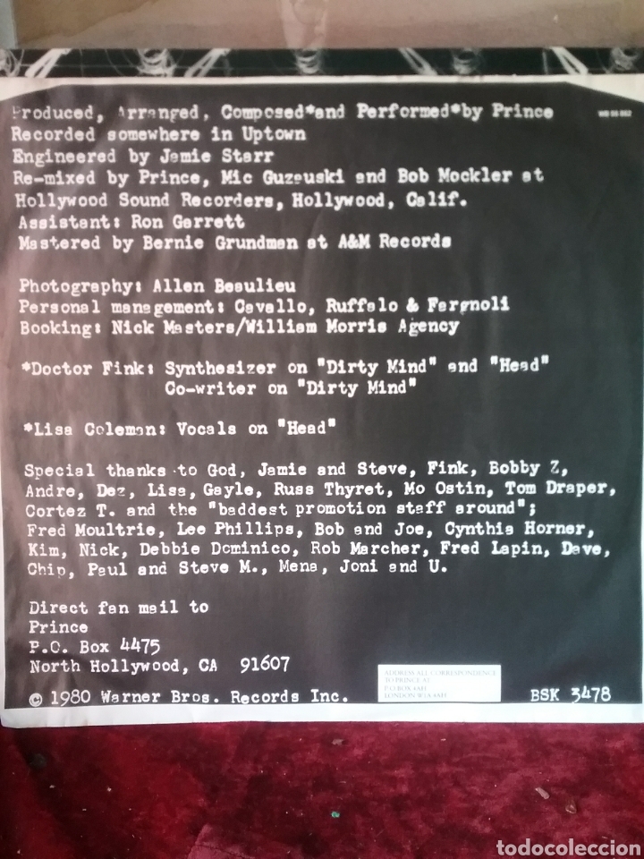 Discos de vinilo: PRINCE 1980 Original Germany . Nuevo. - Foto 5