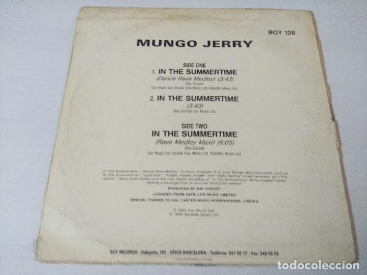 Discos de vinilo: MUNGO JERRY/IN THE SUMMERTIME/VINILO. - Foto 3