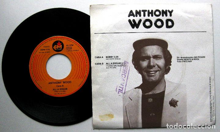 Discos de vinilo: Anthony Wood - Bobby - Single Edi-Master 1978 BPY - Foto 2