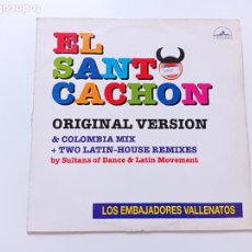 Discos de vinilo: LOS EMBAJADORES VALLENATOS-EL SANTO CACHÒN.MAXI. Lote 323737223