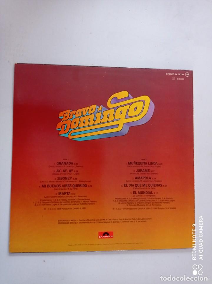 Discos de vinilo: DISCO LP PLACIDO DOMINGO, BRAVO DOMINGO - Foto 2