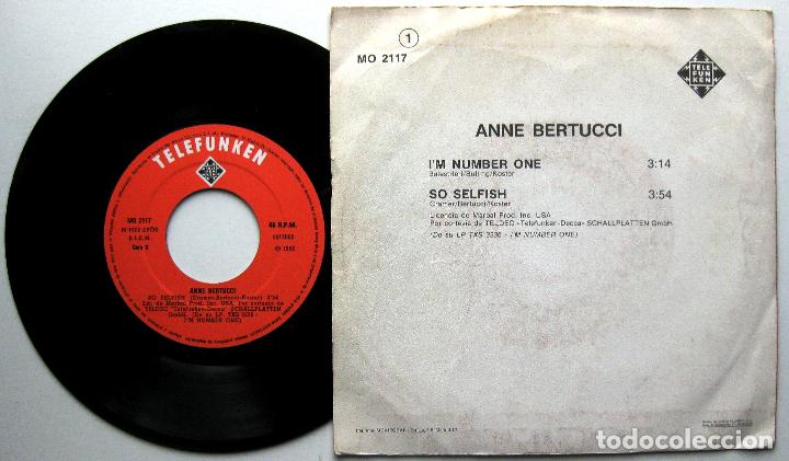Discos de vinilo: Anne Bertucci - Im Number One - Single Telefunken 1982 BPY - Foto 2