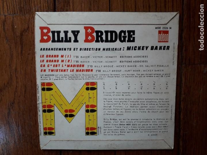 Discos de vinilo: Billy Bridge - le madison par Billy Bridge - Foto 2