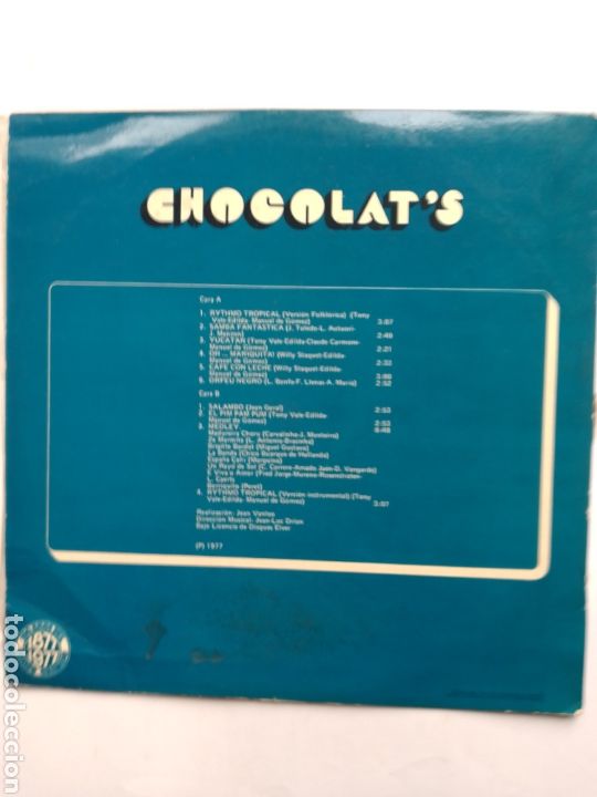 Discos de vinilo: Chocolats - Rythmo tropical - LP 1977 ZAFIRO - Foto 2