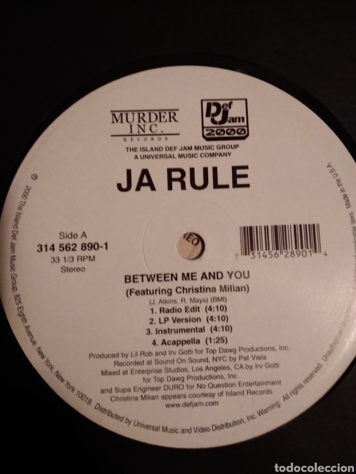 Discos de vinilo: JA RULE - BETWEEN ME AND YOU/DIE - US.00 - Foto 2