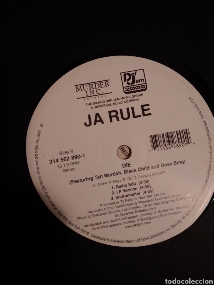 Discos de vinilo: JA RULE - BETWEEN ME AND YOU/DIE - US.00 - Foto 1