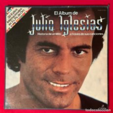 Discos de vinilo: EL ALBUM DE JULIO IGLESIAS - HISTORÍA DE UN MITO A TRAVES DE SUS CANCIONES - 3 DISCOS. Lote 324145503