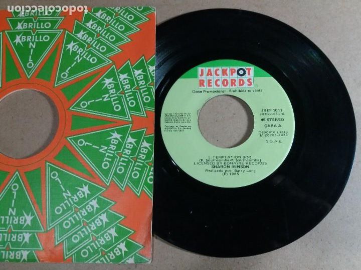 Discos de vinilo: SHARON BENSON / TEMPTATION / SINGLE 7 PULGADAS - Foto 1