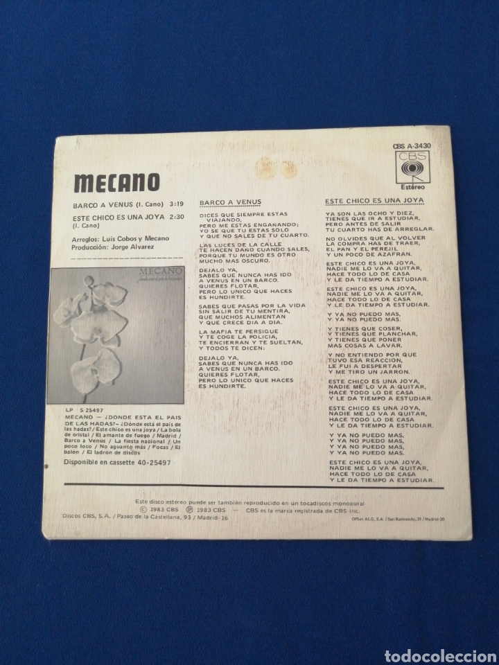 Discos de vinilo: MECANO (BARCO A VENUS - ESTE CHICO ES UNA JOYA) - Foto 6