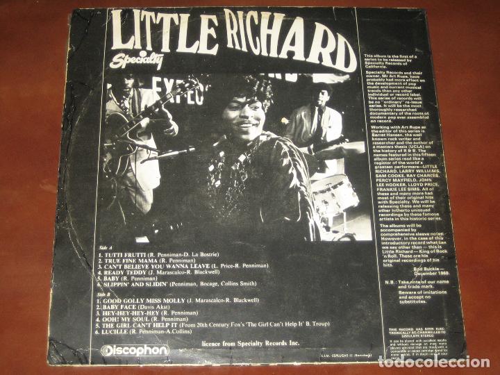Discos de vinilo: LITTLE RICHARD - ED. ESPA&Ntilde;OLA 1971 - Foto 2