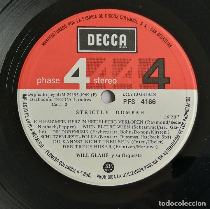 Discos de vinilo: Will Glah&eacute; y Su Orquesta, Strictly Oompah, Decca PFS 4166 - Foto 6