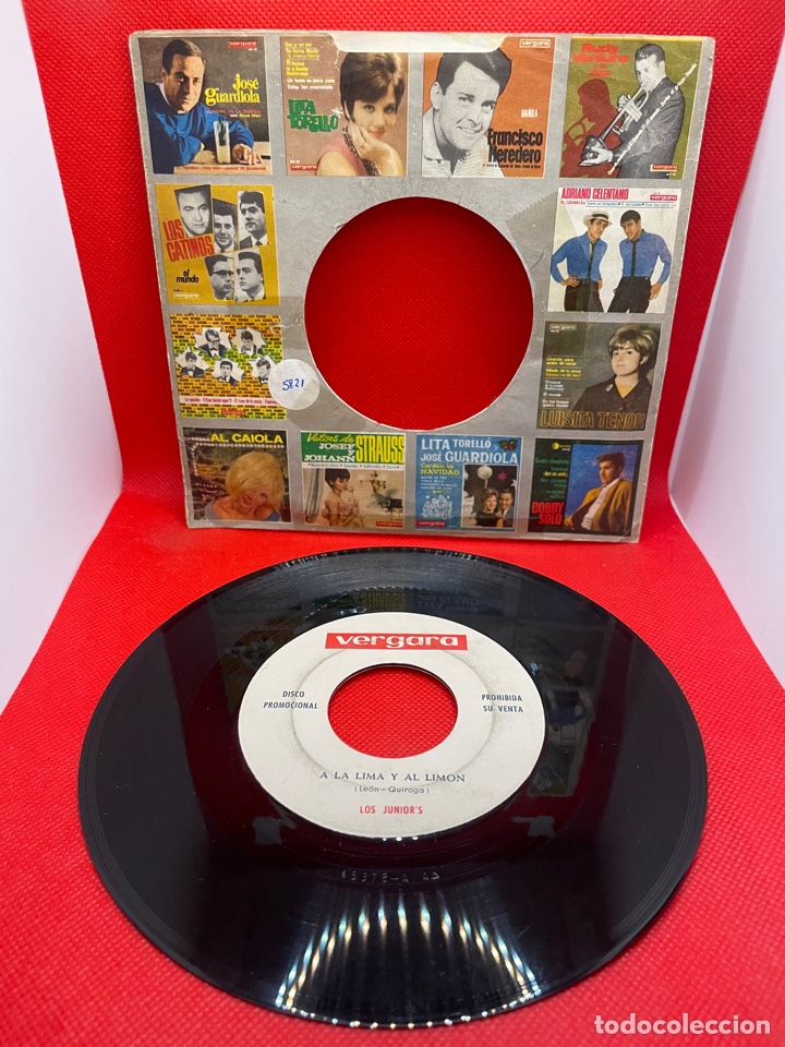 Discos de vinilo: Los Junior&rsquo;s - A La Lima Y Al Limon - 1970 Promocional - Foto 1