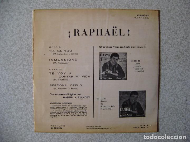 Discos de vinilo: RAPHAEL.TU,CUPIDO + 3...EX - Foto 2