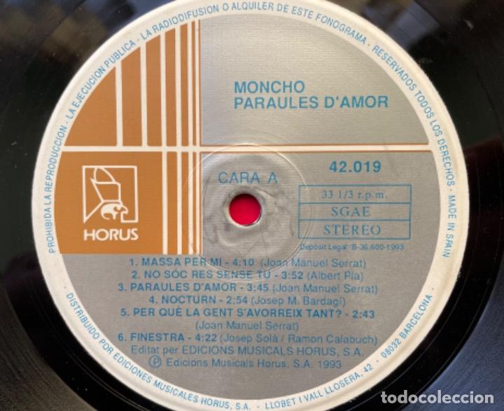 Discos de vinilo: MONCHO - PARAULES D&rsquo;AMOR - Foto 3