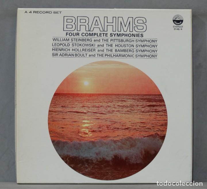 Discos de vinilo: CAJA LP. Four Complete Symphonies. BRAHMS. BOULT - Foto 1