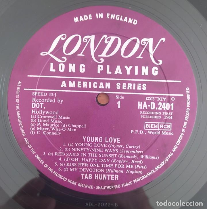 Discos de vinilo: LP TAB HUNTER - YOUNG LOVE - PROMO - Foto 3