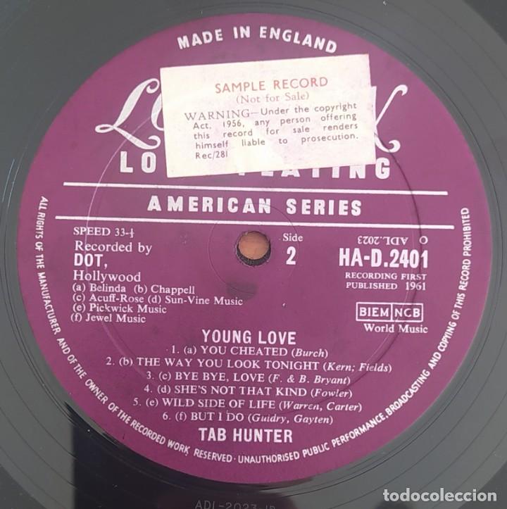 Discos de vinilo: LP TAB HUNTER - YOUNG LOVE - PROMO - Foto 4