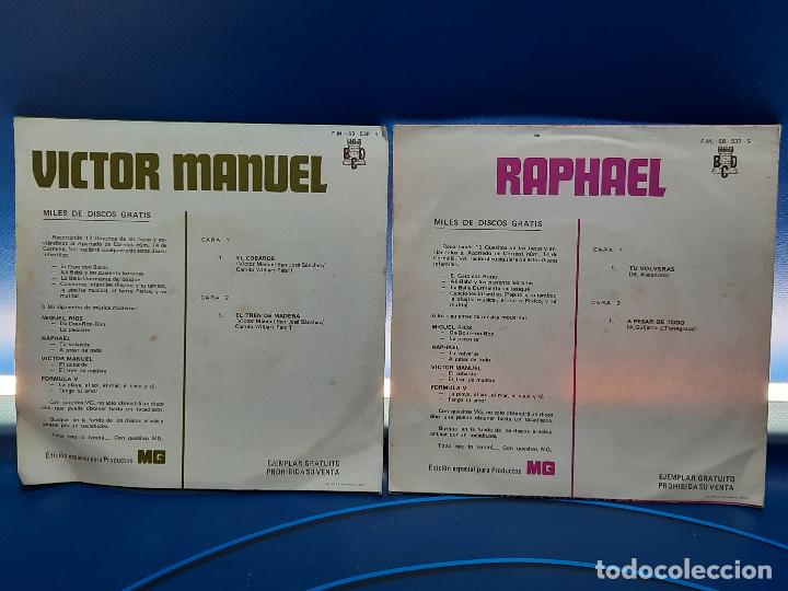 Discos de vinilo: 2 Singles, Raphael + Victor Manuel. BCD - Foto 3