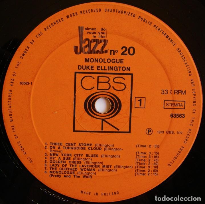 Discos de vinilo: Duke Ellington, Monologue, CBS 63563, HOLANDA - Foto 4