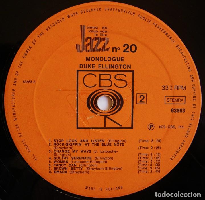 Discos de vinilo: Duke Ellington, Monologue, CBS 63563, HOLANDA - Foto 6