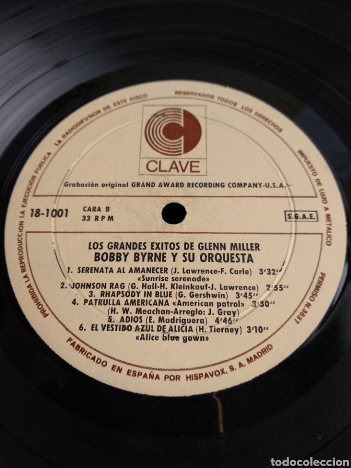 Discos de vinilo: *BOBBY BYRNE, &Eacute;XITOS DE GLENN MILLER, SPAIN HISPAVOX, 1967 - Foto 2