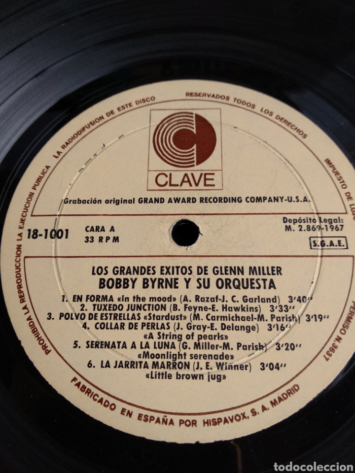 Discos de vinilo: *BOBBY BYRNE, &Eacute;XITOS DE GLENN MILLER, SPAIN HISPAVOX, 1967 - Foto 4