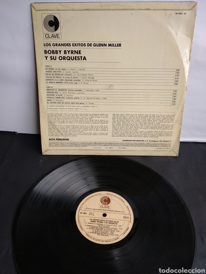 Discos de vinilo: *BOBBY BYRNE, &Eacute;XITOS DE GLENN MILLER, SPAIN HISPAVOX, 1967 - Foto 1