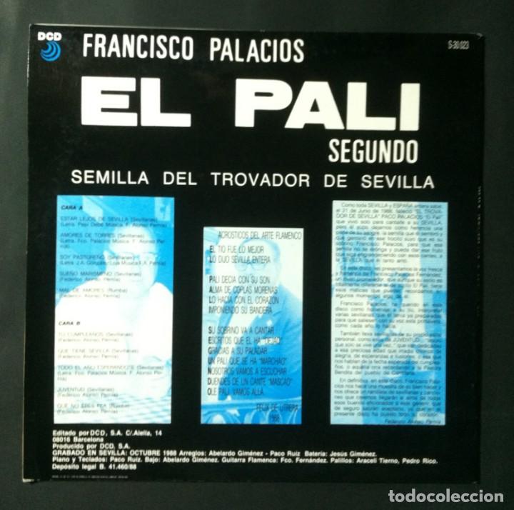 Discos de vinilo: FRANCISCO PALACIOS - El Pali Segundo - LP 1988 - DCD - Foto 2