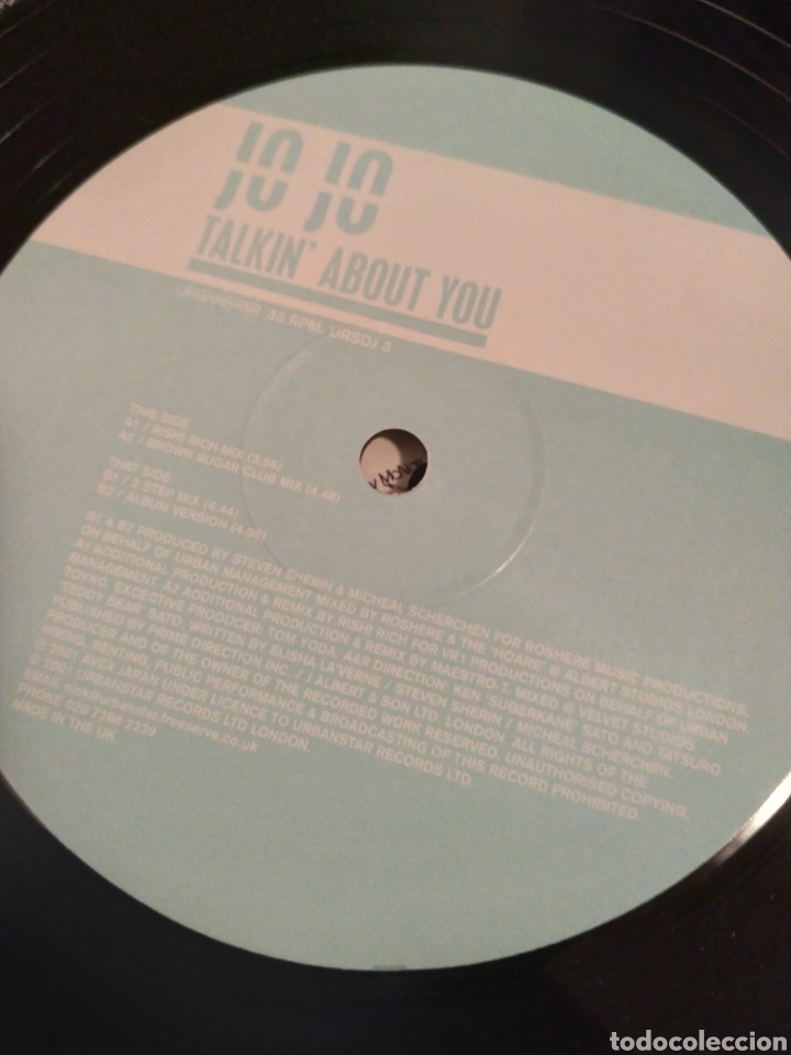 Discos de vinilo: JO JO - TALKIN ABOUT YOU - UK.01 - Foto 2