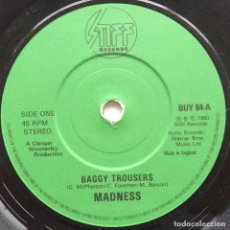 Discos de vinilo: MADNESS ‎– BAGGY TROUSERS / THE BUSINESS , UK 1980 STIFF RECORDS