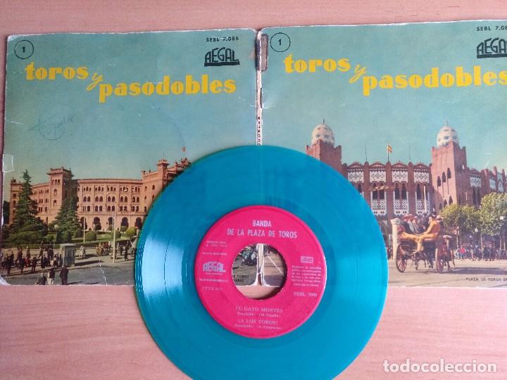 Discos de vinilo: TOROS Y PASODOBLES EP CON LIBRETO Y VINILO VERDE - Foto 1