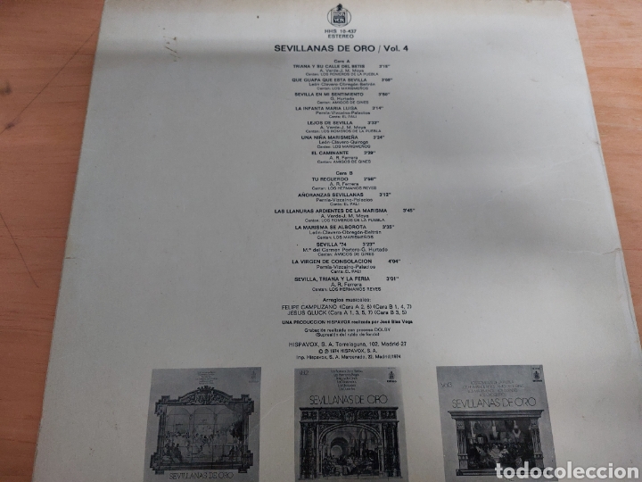 Discos de vinilo: LP Sevillanas de Oro - Foto 2