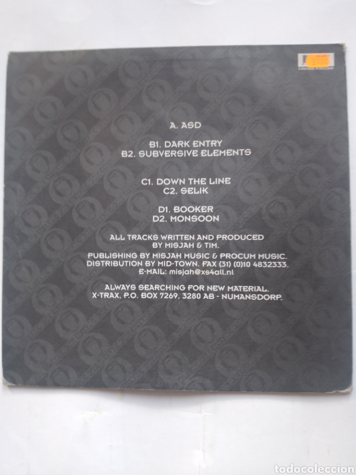 Discos de vinilo: Misjah & Tim - ASD - 2 x 12&rdquo; - Techno Holland - Foto 2