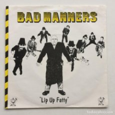 Discos de vinilo: BAD MANNERS ‎– LIP UP FATTY / NIGHT BUS TO DALSTON , UK 1980 MAGNET