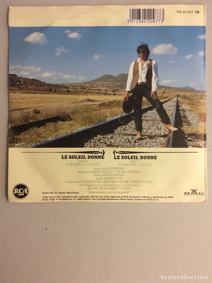 Discos de vinilo: Laurent Voulzy. Le soleil donne. - Foto 2