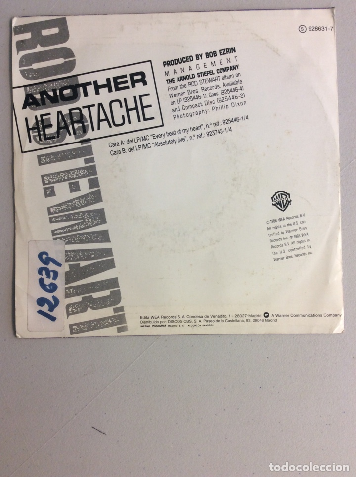 Discos de vinilo: Rod Stewart. Another heartache. - Foto 2