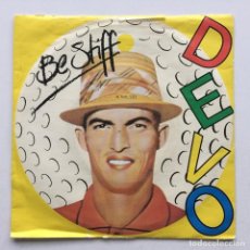 Discos de vinilo: DEVO ‎– BE STIFF / SOCIAL FOOLS , UK 1978 STIFF RECORDS. Lote 324983163