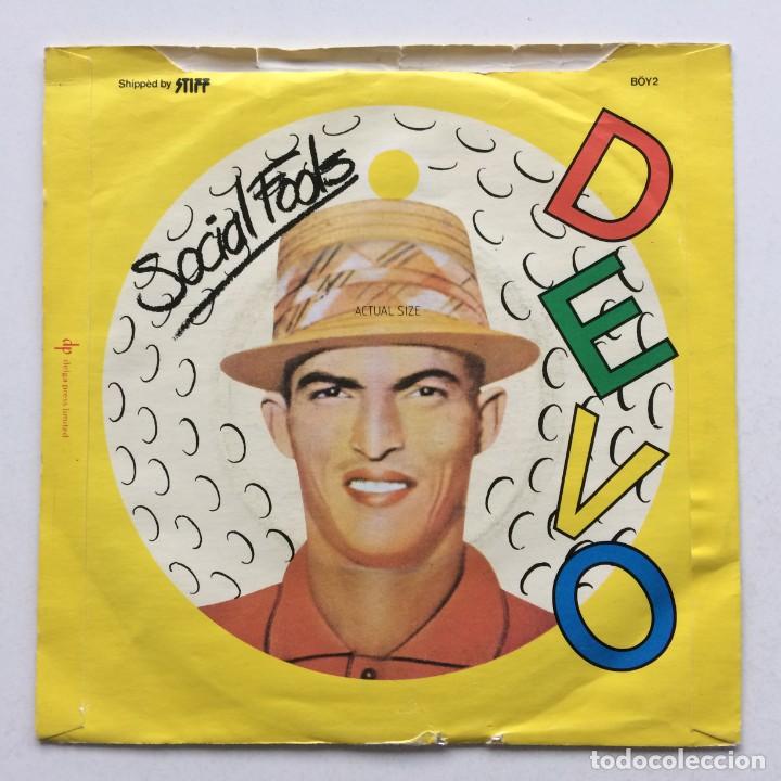 Discos de vinilo: Devo &lrm;&ndash; Be Stiff / Social Fools , UK 1978 Stiff Records* - Foto 2