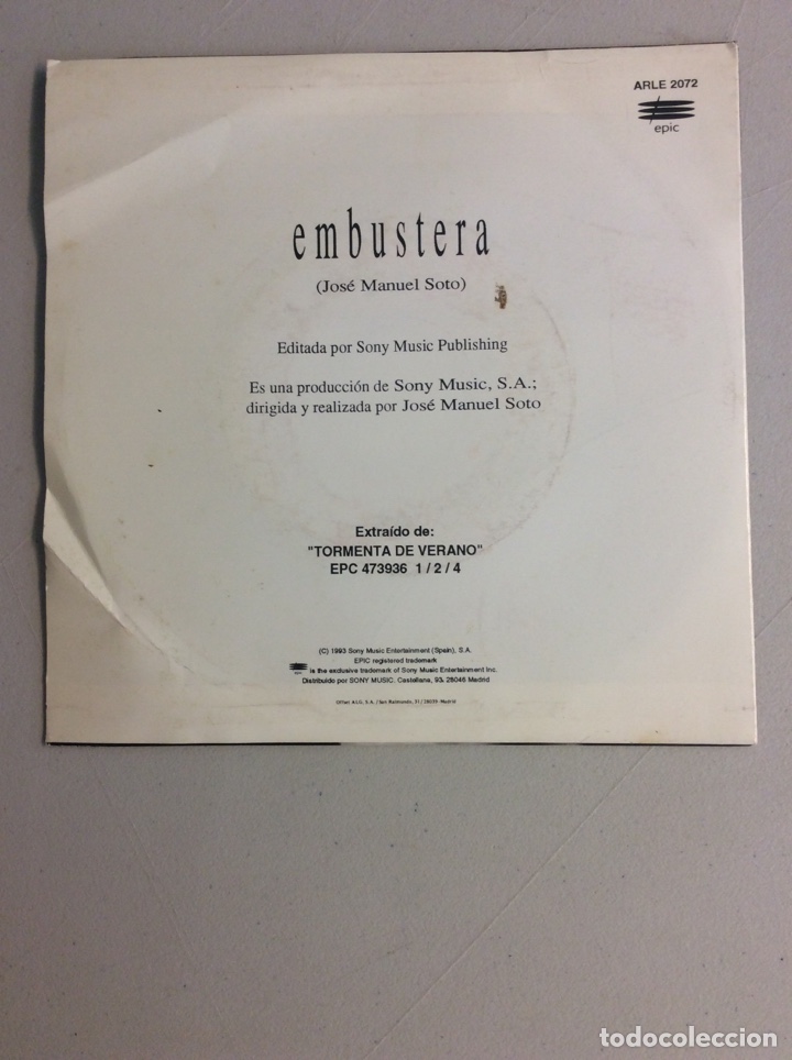 Discos de vinilo: Jose Manuel Soto. Embustera. - Foto 2