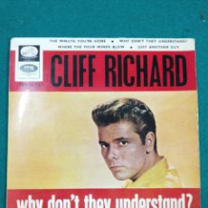 Discos de vinilo: CLIFF RICHARD - THE MINUTE YOU'RE GONE + 3 . EP LA VOZ DE SU AMO 1965. Lote 324992548